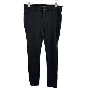 Toad & Co Pants Size Large Flextime Skinny Dark Gray Black Zipped Back Pocket